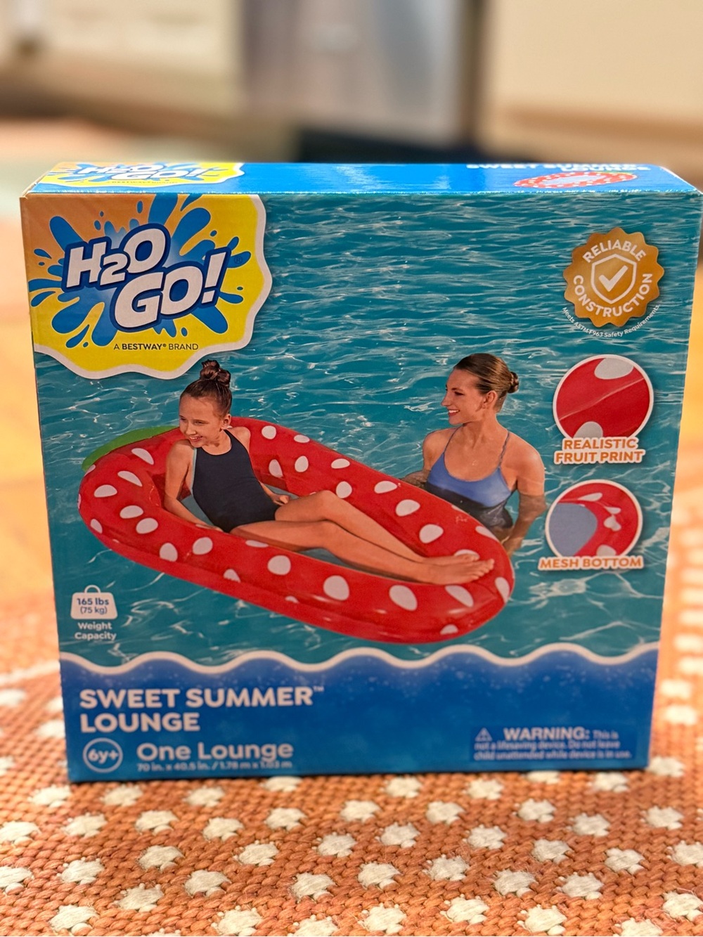 Kids Red strawberry pool float Lounge - NEW